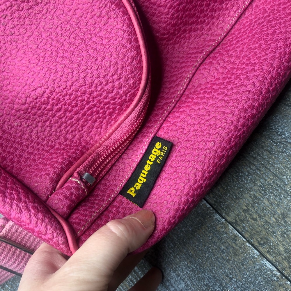 Paquetage Paris pebbled pink leather mini backpack - Picture 2 of 4